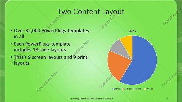 Two Content presentation slide layout