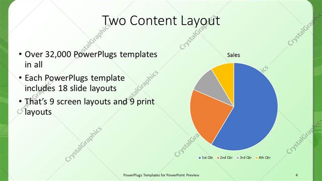 Two Content presentation slide layout