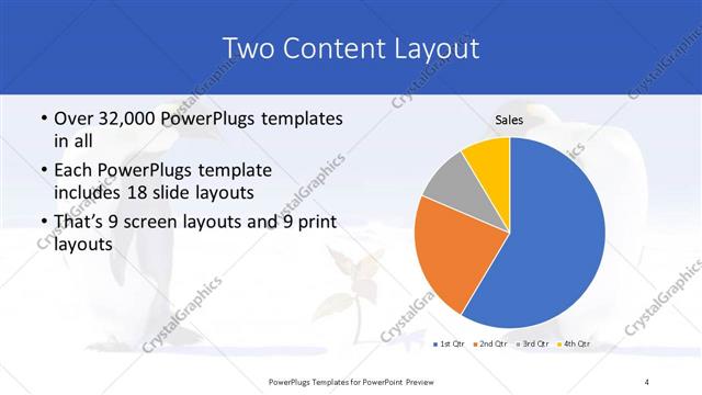 Two Content presentation slide layout