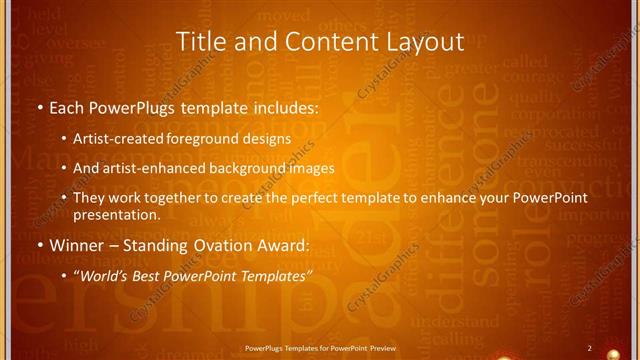 Title and Content presentation slide layout
