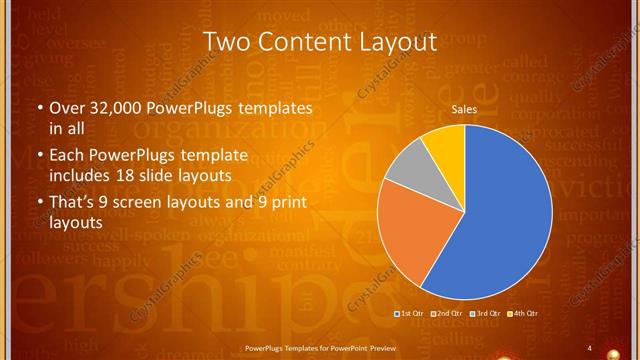 Two Content presentation slide layout
