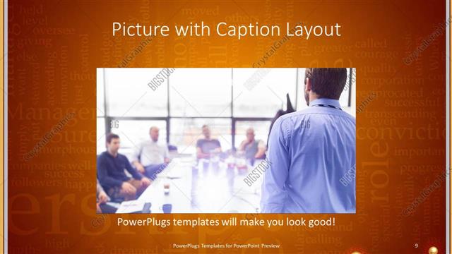 Picture with Caption presentation slide layout