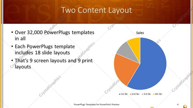 Two Content presentation slide layout
