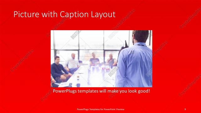 Picture with Caption presentation slide layout