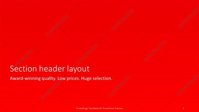 Section Header presentation slide layout