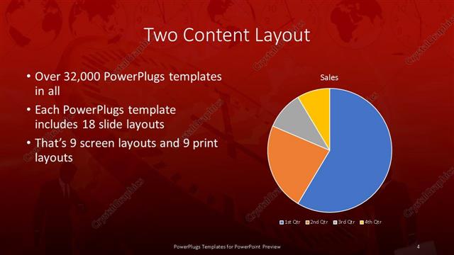 Two Content presentation slide layout