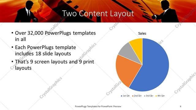 Two Content presentation slide layout