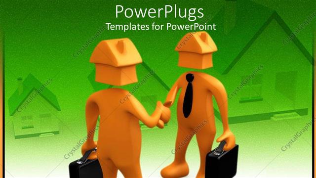  Presentation with real estate - Two people doing a business deal with each other