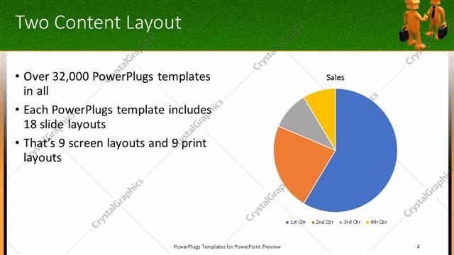 Two Content presentation slide layout