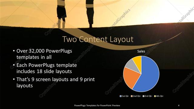 Two Content presentation slide layout