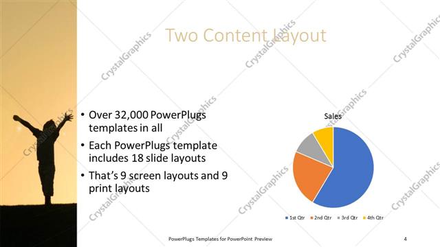 Two Content presentation slide layout