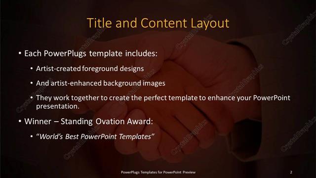 Title and Content presentation slide layout