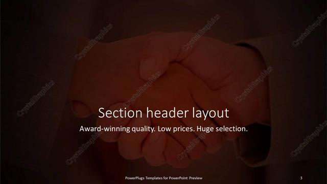 Section Header presentation slide layout