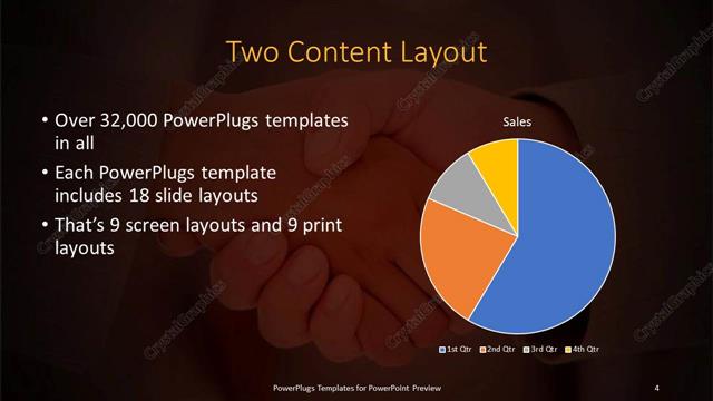 Two Content presentation slide layout