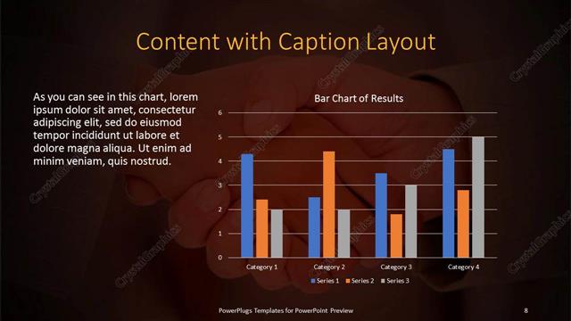 Content with Caption presentation slide layout