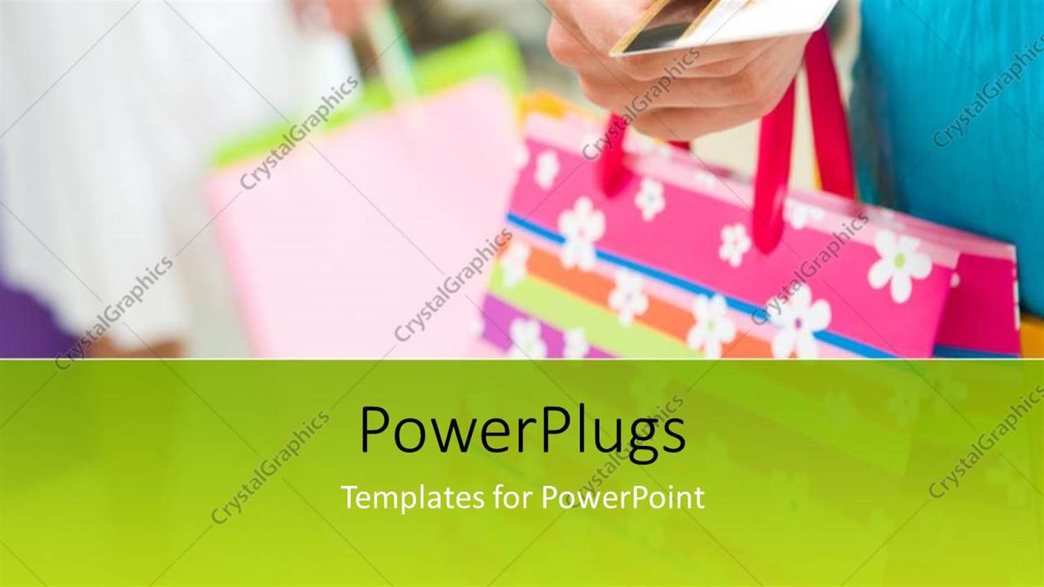 Featuring Two People Holding Colorful Shopping Bags and a Credit Card