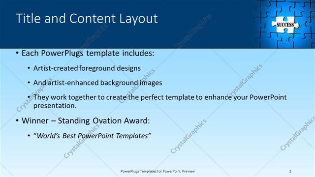 Title and Content presentation slide layout