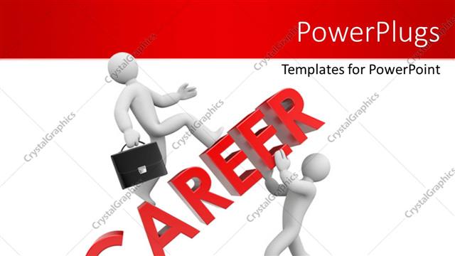  Presentation with career - Two people holding the word career