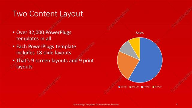 Two Content presentation slide layout