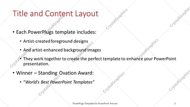 Title and Content presentation slide layout