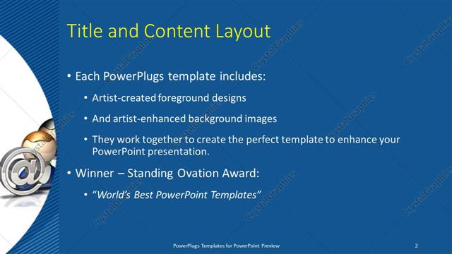 Title and Content presentation slide layout