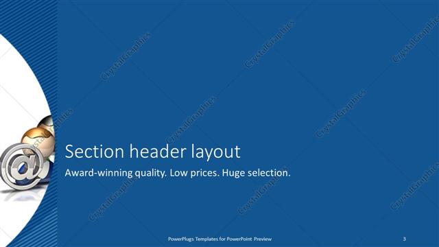 Section Header presentation slide layout