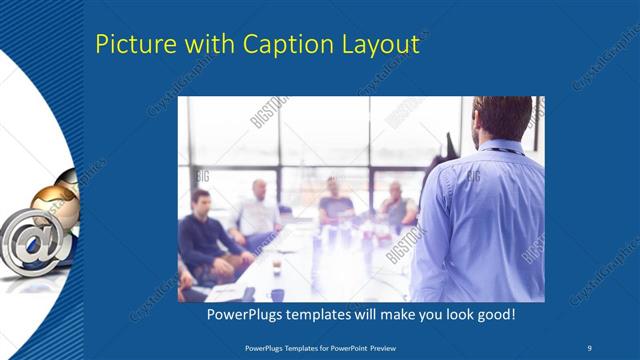 Picture with Caption presentation slide layout
