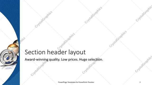 Section Header presentation slide layout