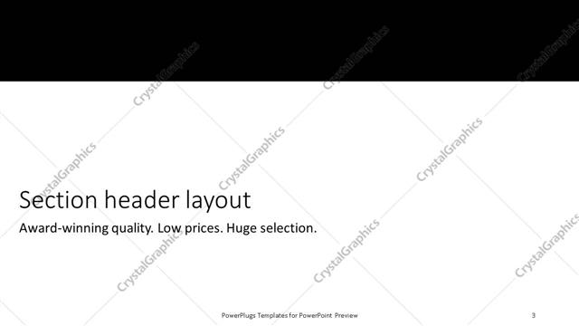 Section Header presentation slide layout