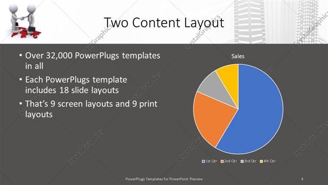 Two Content presentation slide layout