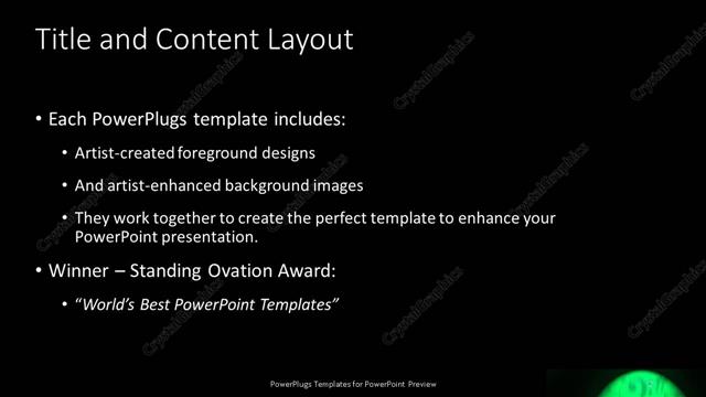 Title and Content presentation slide layout
