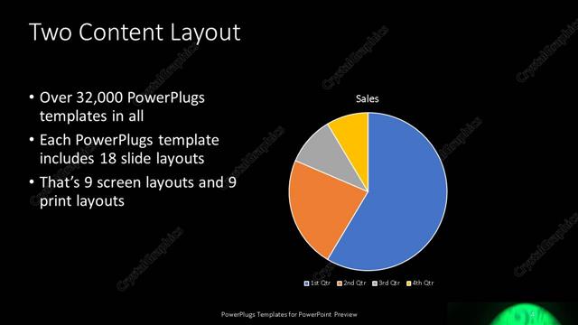 Two Content presentation slide layout