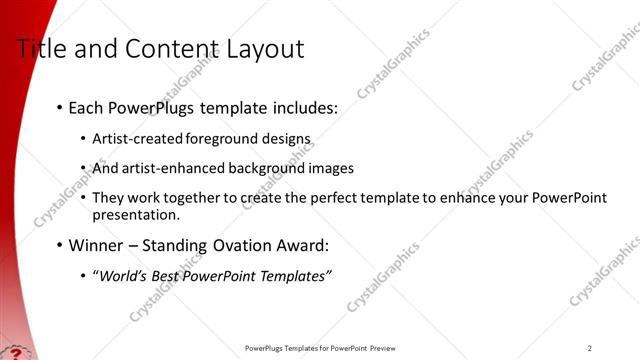 Title and Content presentation slide layout