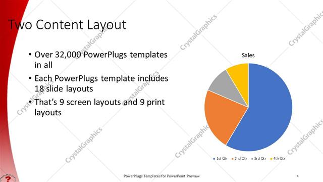 Two Content presentation slide layout