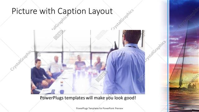 Picture with Caption presentation slide layout