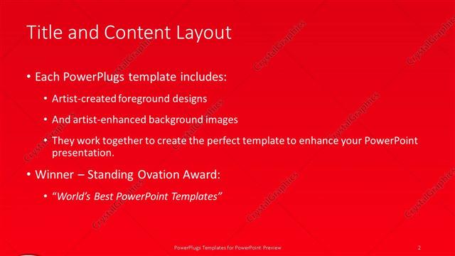 Title and Content presentation slide layout
