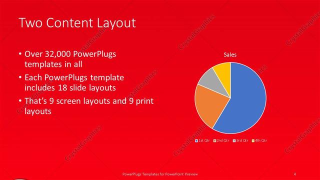 Two Content presentation slide layout