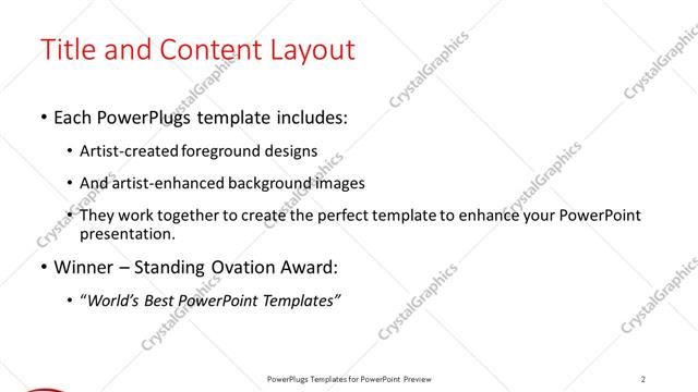 Title and Content presentation slide layout