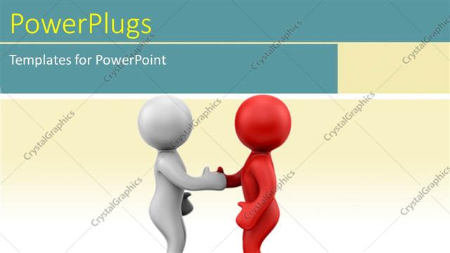 Presentation with colorful - Two people shaking their hands with colorful background