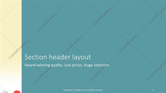 Section Header presentation slide layout