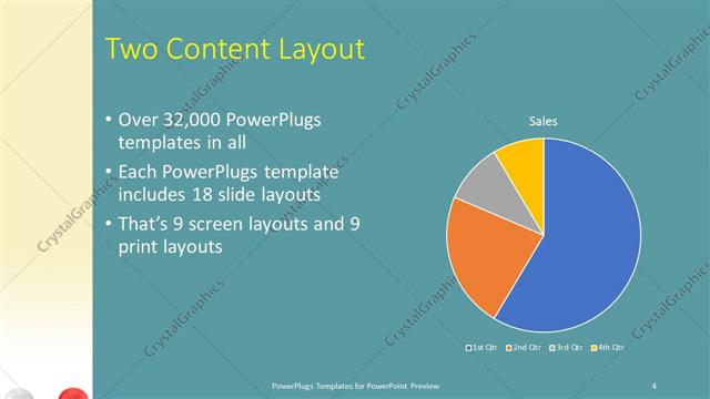 Two Content presentation slide layout