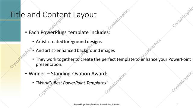 Title and Content presentation slide layout