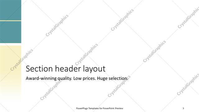 Section Header presentation slide layout