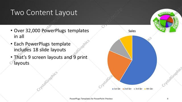 Two Content presentation slide layout