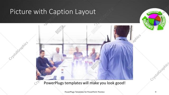 Picture with Caption presentation slide layout