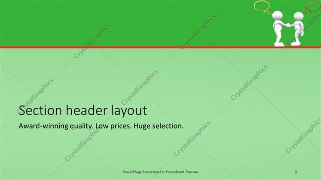 Section Header presentation slide layout
