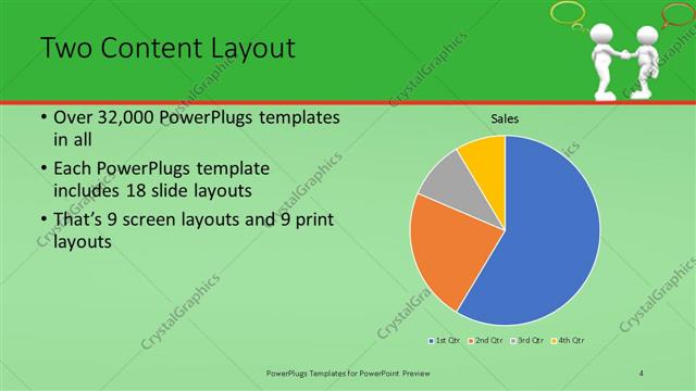 Two Content presentation slide layout