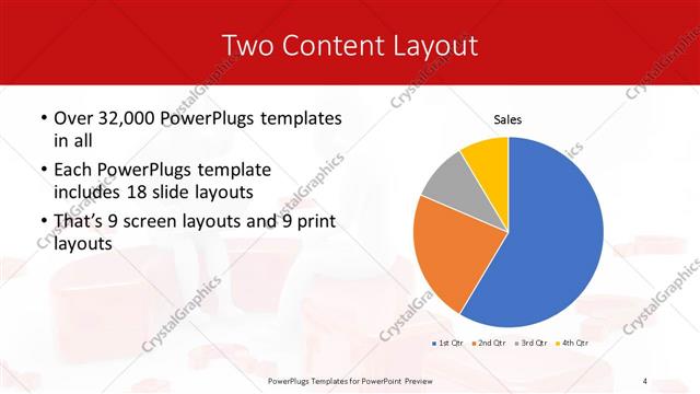 Two Content presentation slide layout