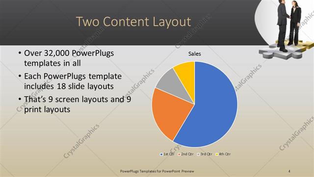 Two Content presentation slide layout