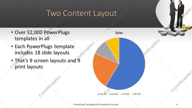 Two Content presentation slide layout